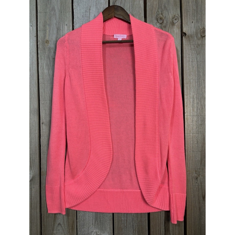 Lilly Pulitzer Hot Pink Open Cardigan XS Preppy